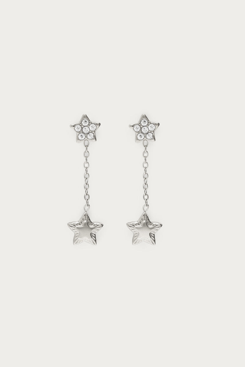 My Jewellery Minimalistische Ohrringe mit Doppelstern silber