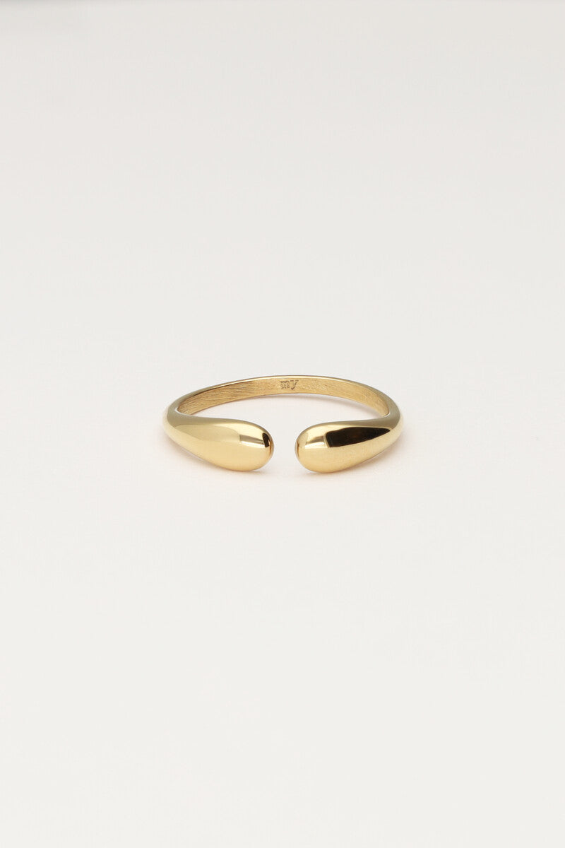 Minimalistischer offener Ring gold