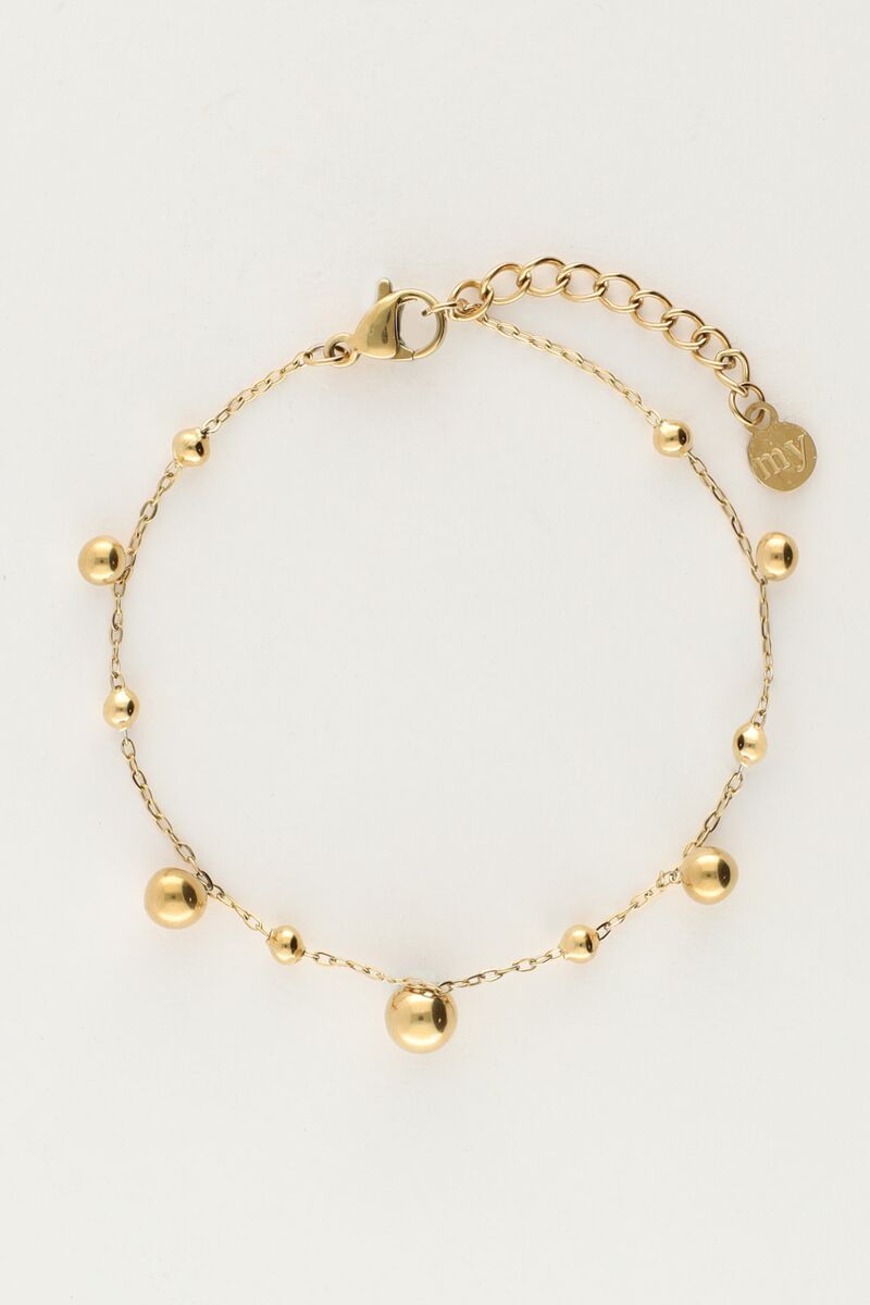 My Jewellery Armband mit Kugel-Anhängern gold