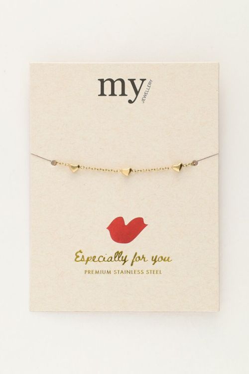 My Jewellery Valentine Armband mit kleinen Herzen gold