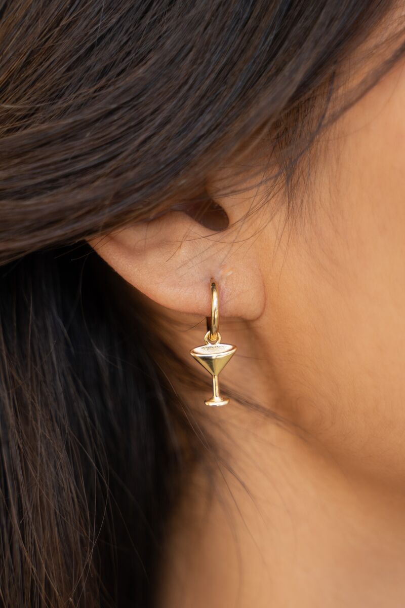 My Jewellery Ohrringe mit Cocktail- und Lippenanhängern gold