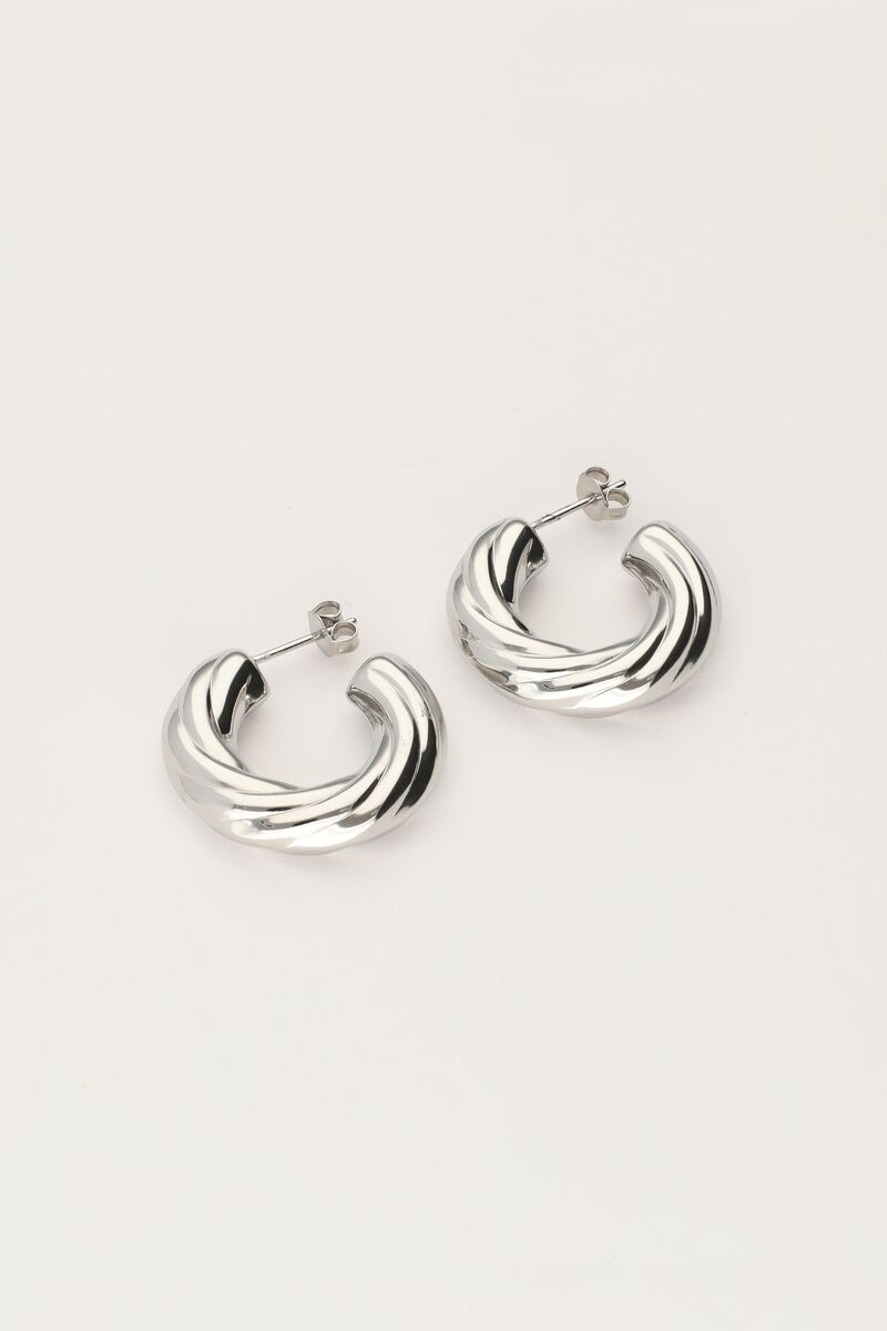 My Jewellery Vintage kleine gedrehte Ohrringe silber