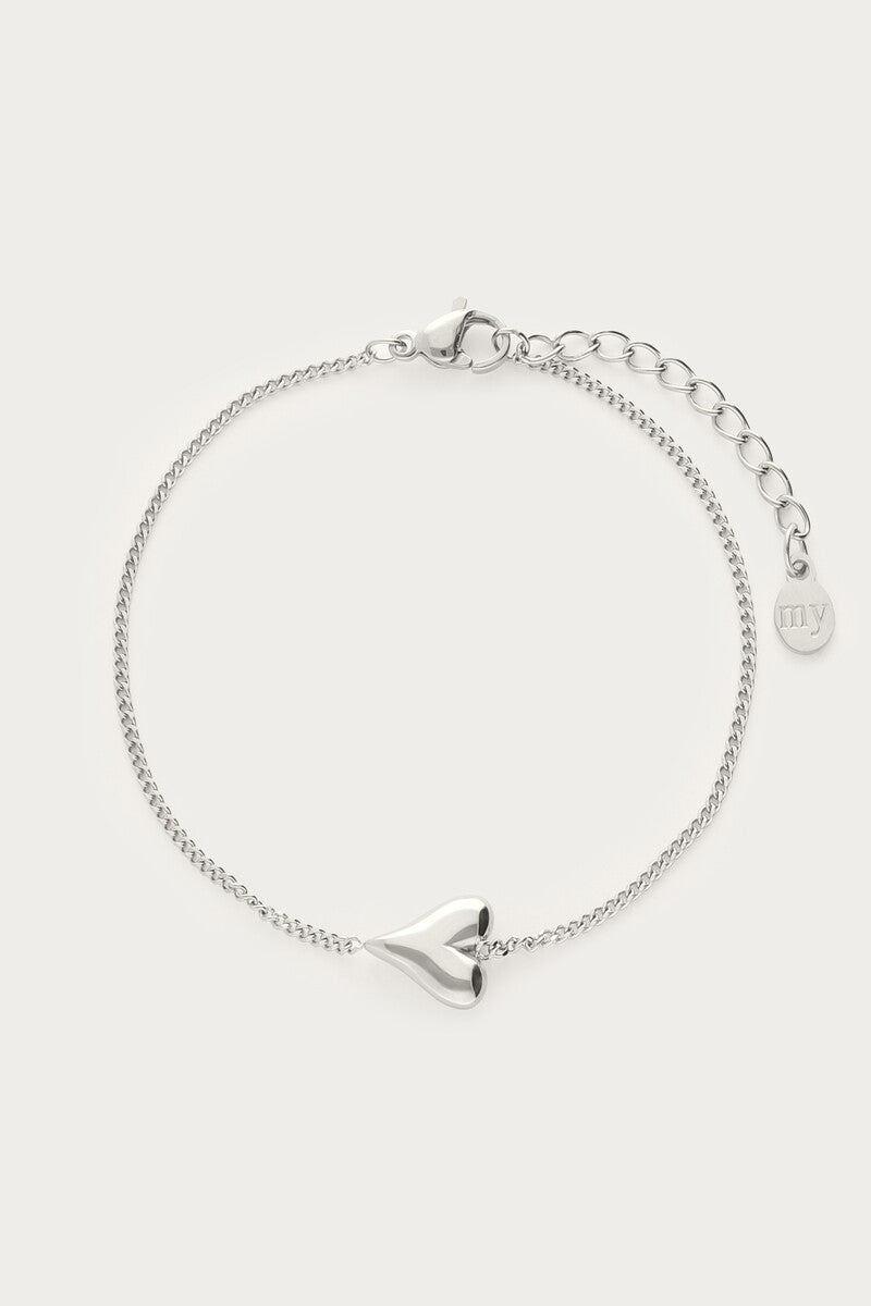 My Jewellery Minimalistischer Armreif mit Herz silber