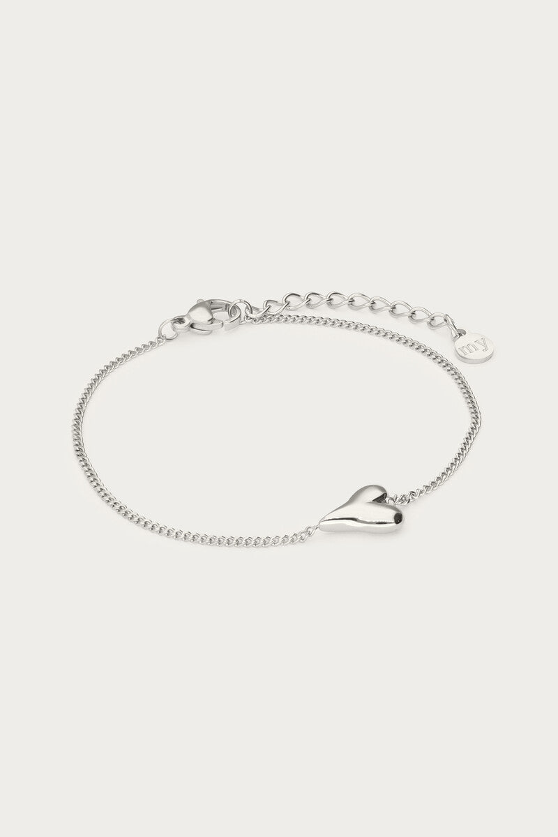 My Jewellery Minimalistischer Armreif mit Herz silber