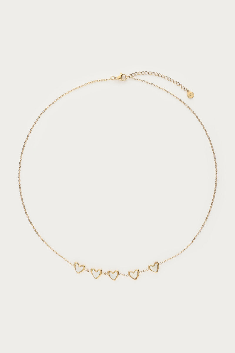 My Jewellery Kette mit fünf Perlmutt-Herzen