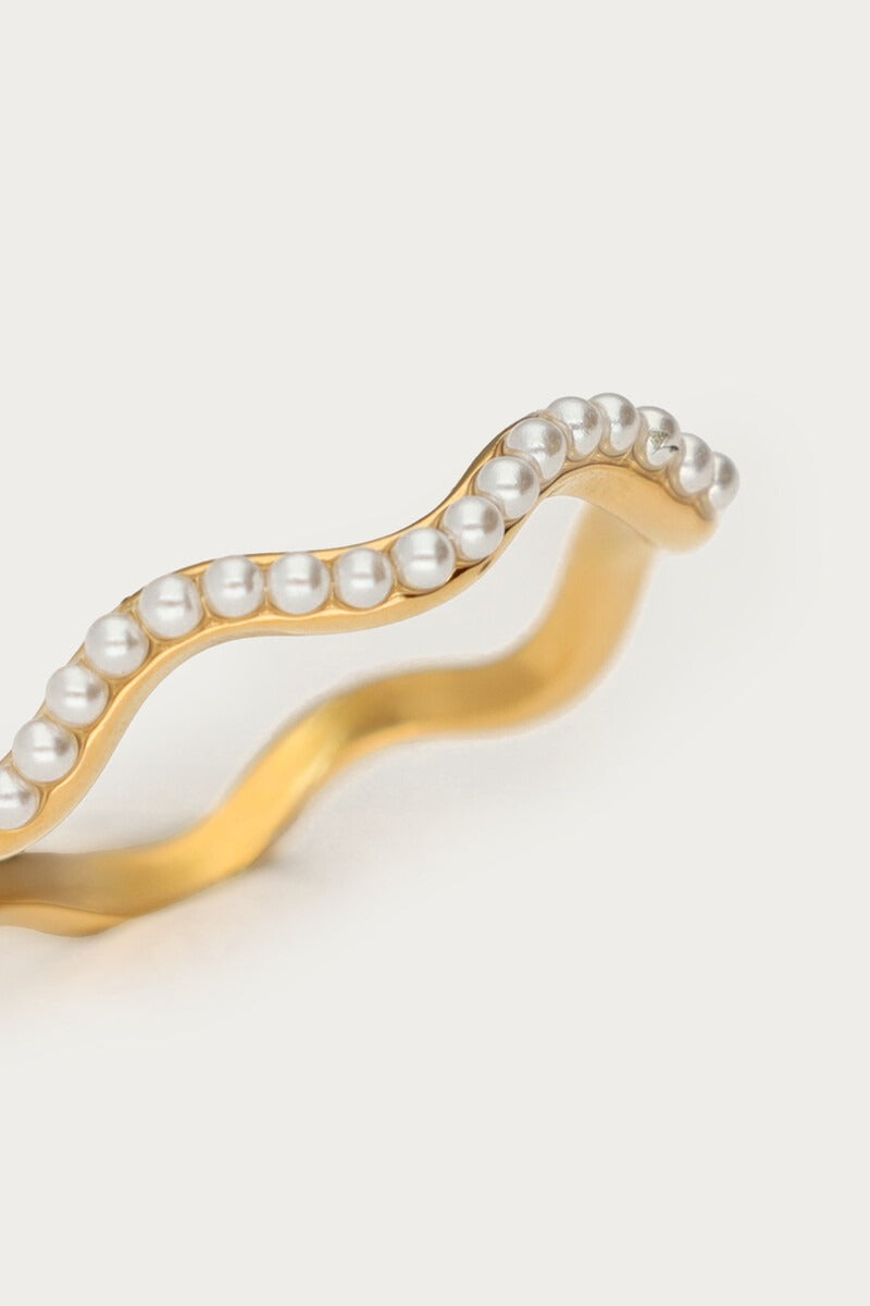 My Jewellery Ring mit Kunstperlen im Swirl-Design