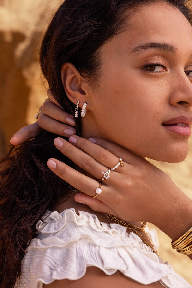 My Jewellery Stretch-Ring mit Naturperle gold