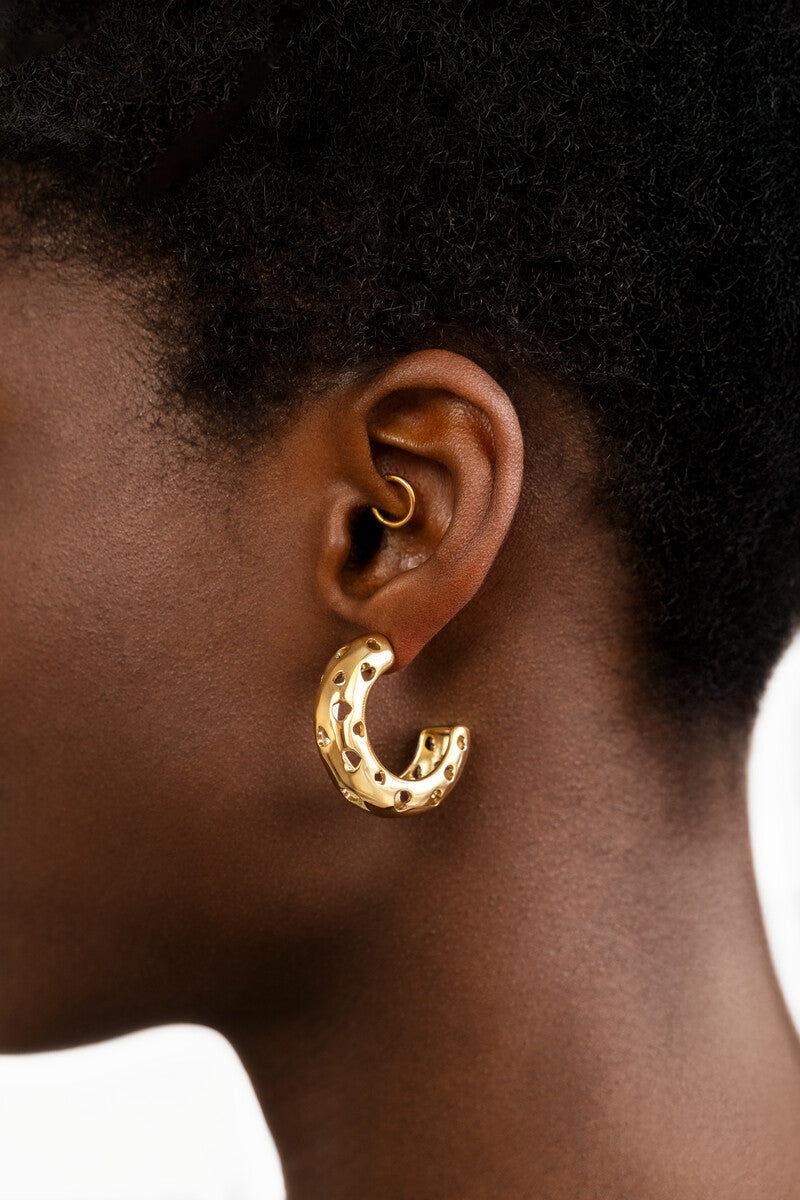 My Jewellery Bold Statement-Ohrringe mit offenen Herzen gold