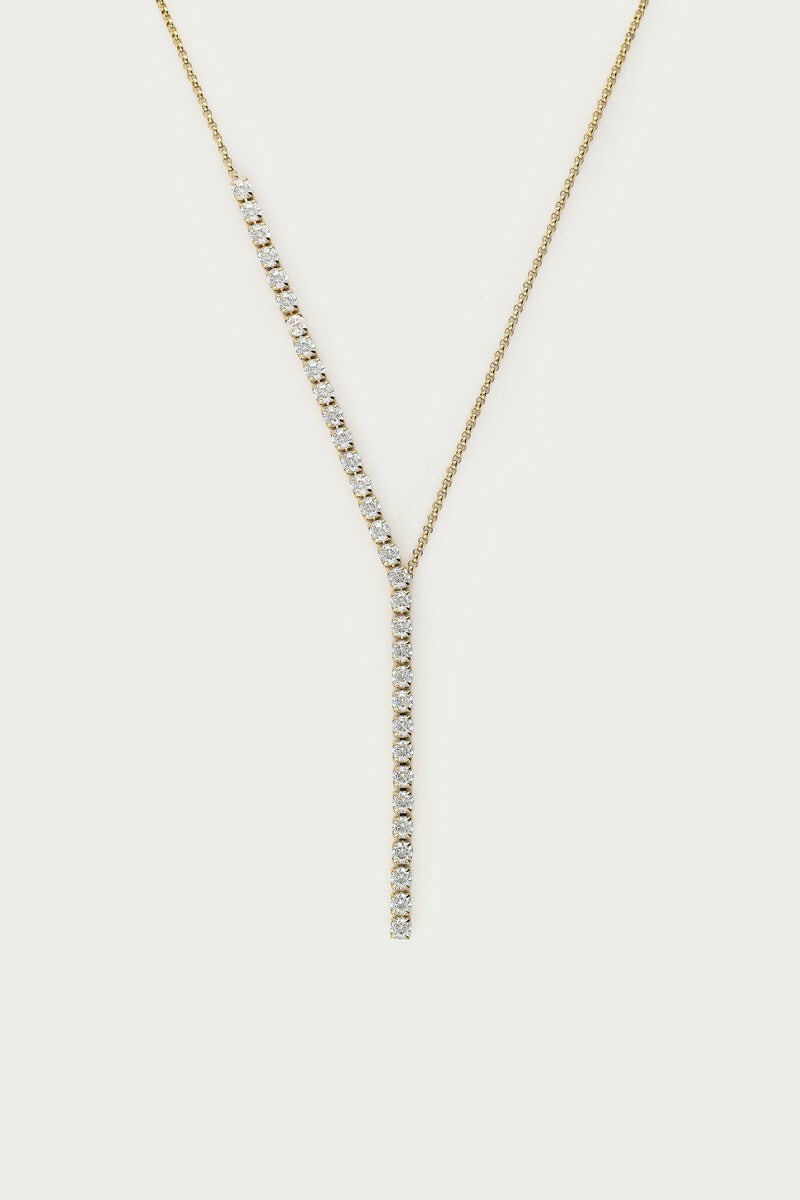 My Jewellery Tennis-Y-Kette mit Strasssteinen gold