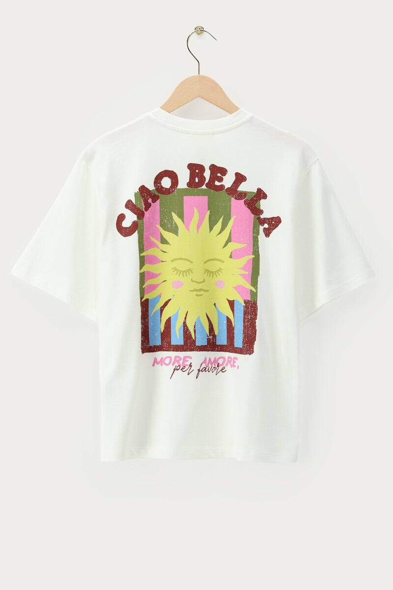 My Jewellery Weißes T-Shirt mit Sonne "Ciao Bella"
