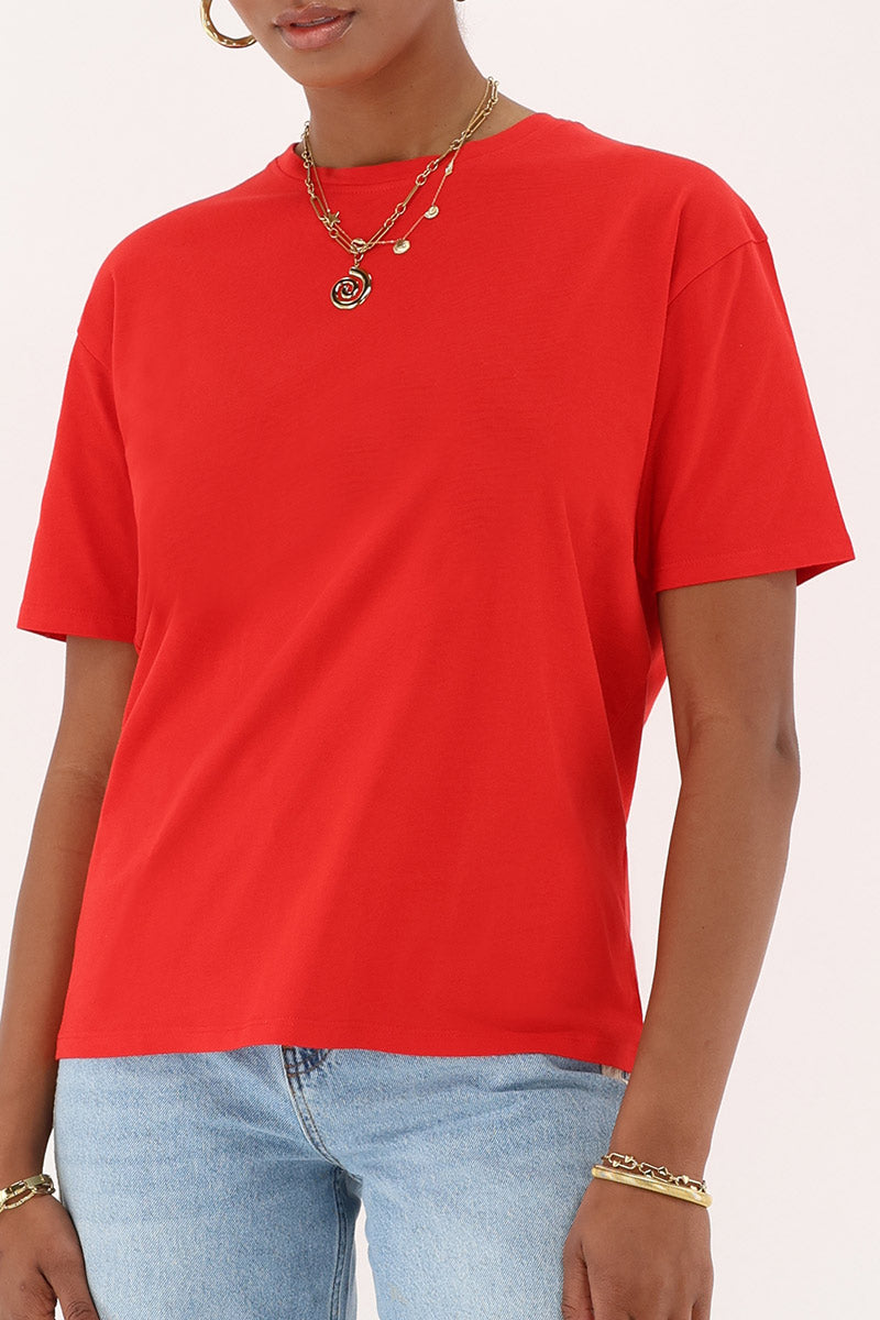 My Jewellery Rotes T-Shirt mit pinkem 