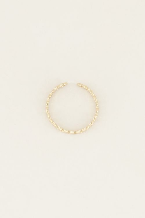 My Jewellery Ring mit flachen Kettengliedern gold