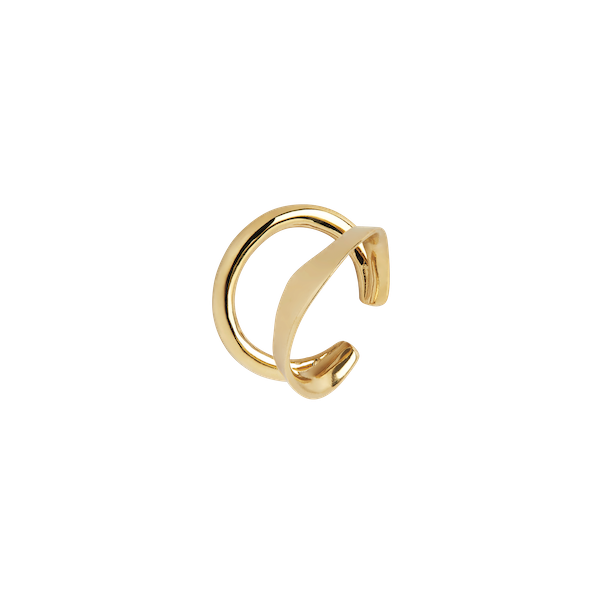 Maria Black Ripples Ear Cuff gold