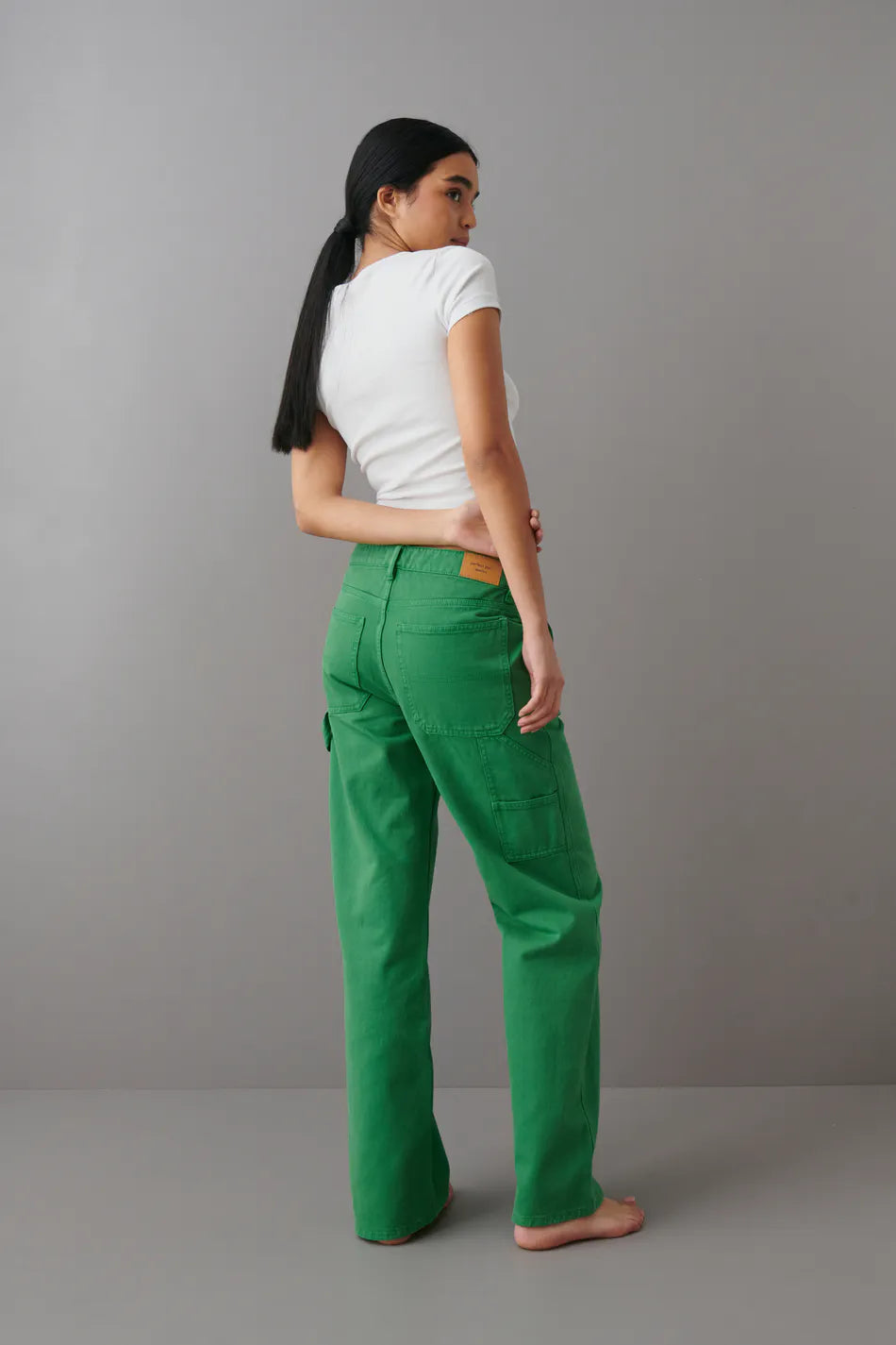 Gina Tricot Carpenter Jeans green
