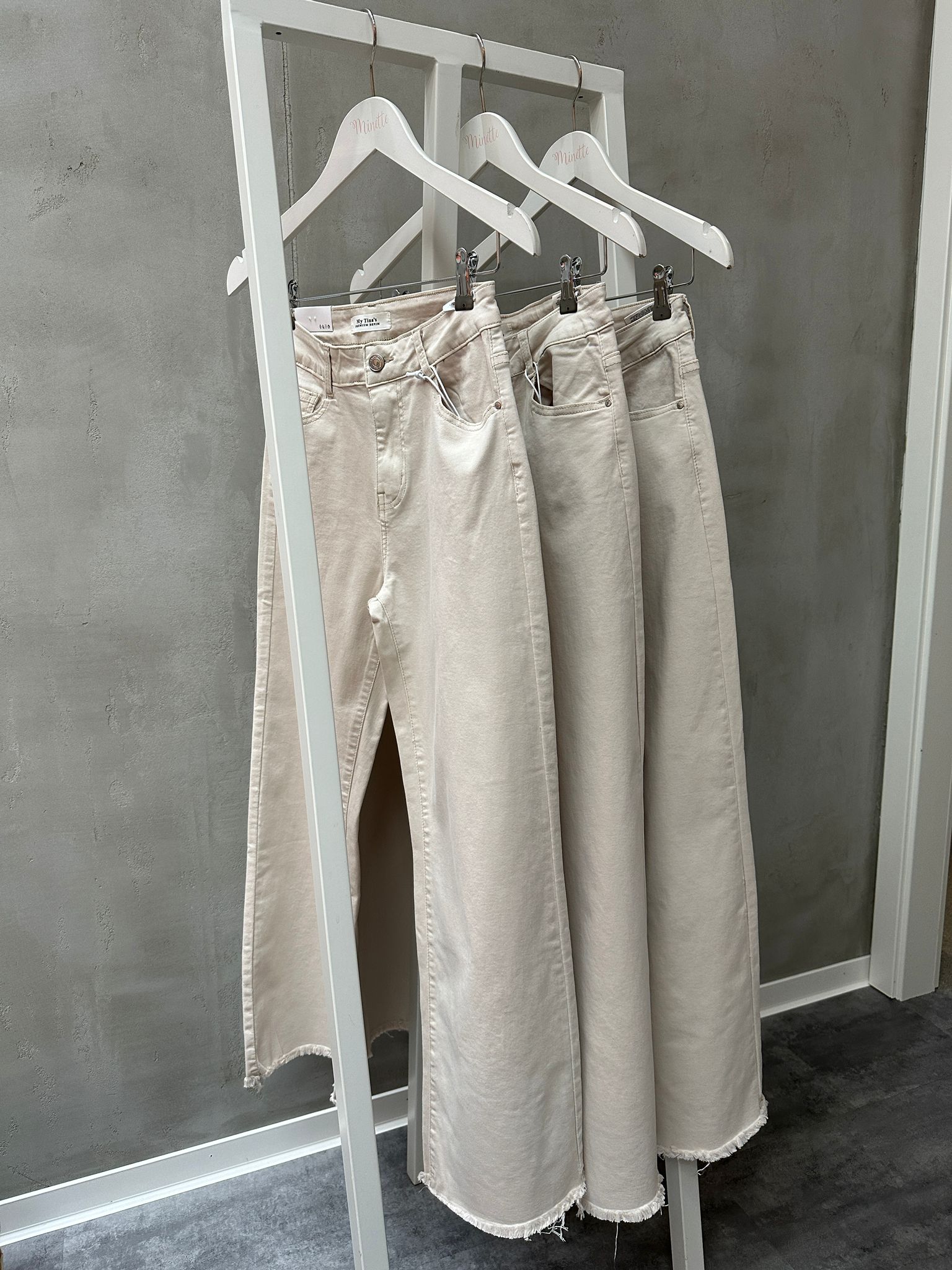 Minette Schlaghose beige
