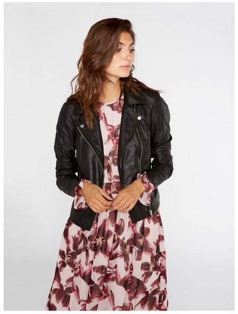 YAS Lederjacke Sophie schwarz