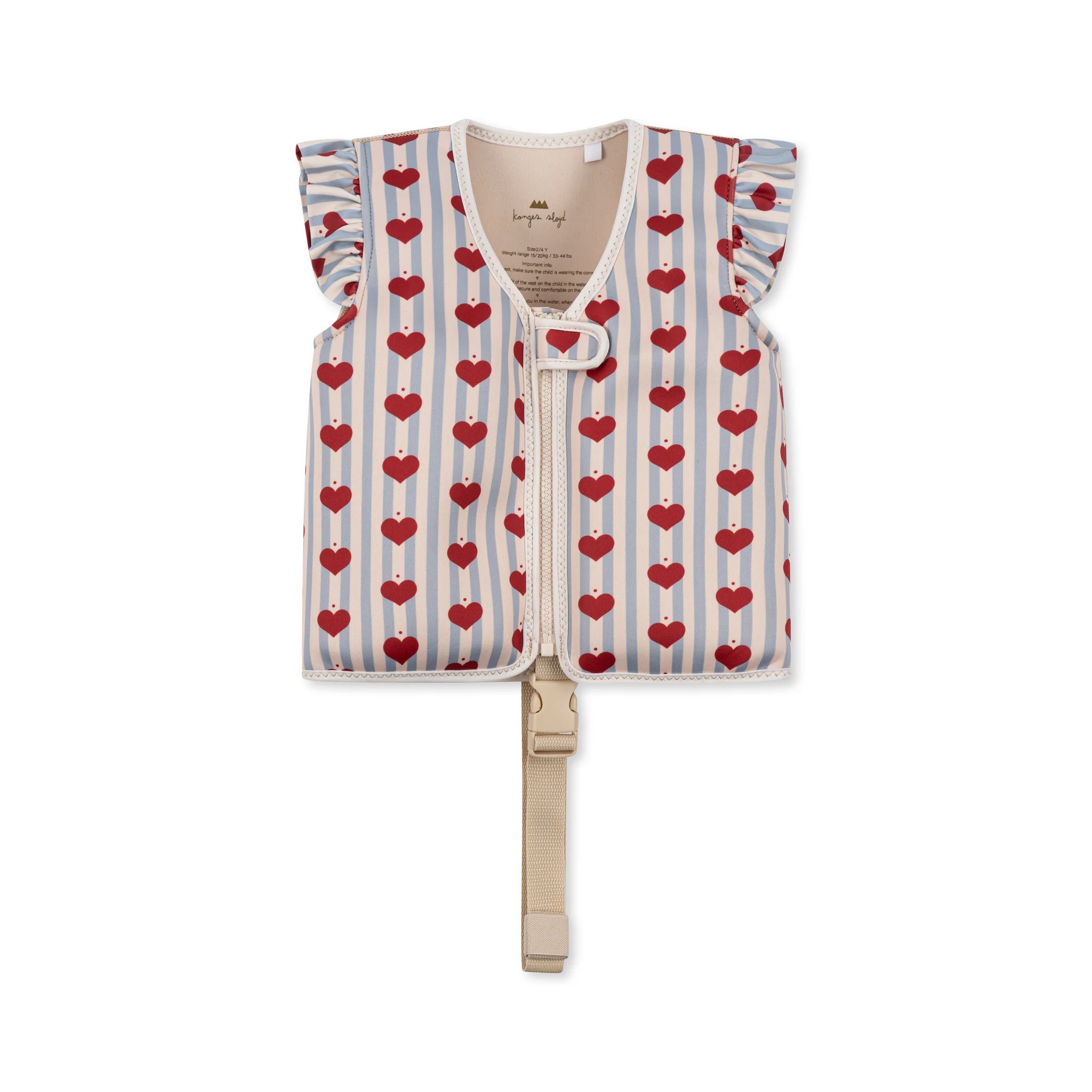 Konges Slojd Neopren-Schwimmweste mit Rüschen - amour blue stripe