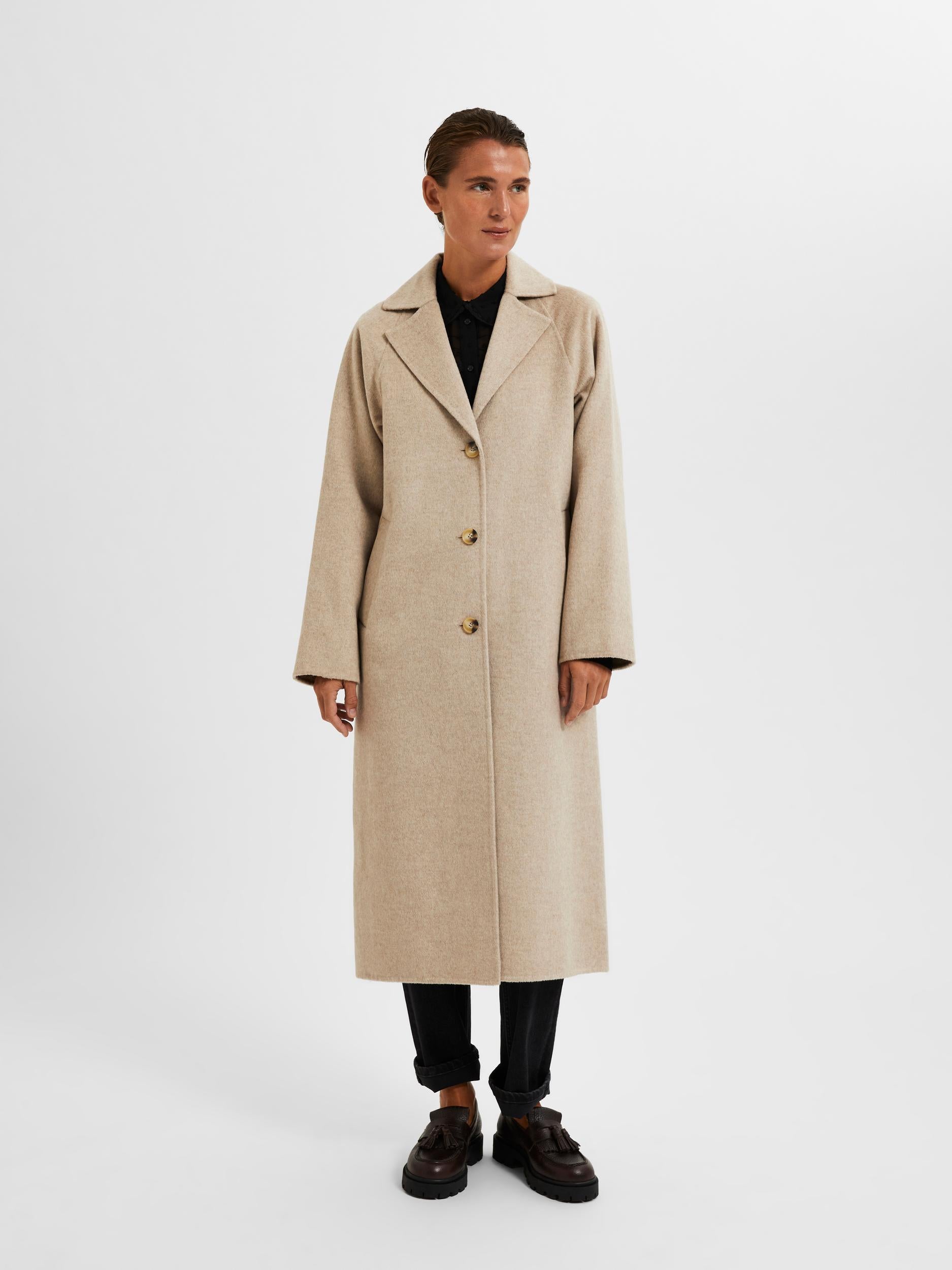 Selected Femme "New" Wool Coat beige