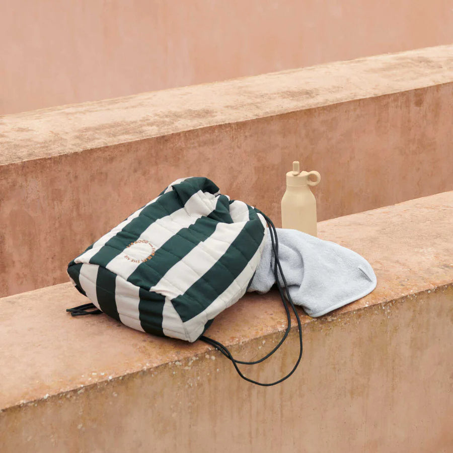 SAMAR TURNBEUTEL STRIPE: HUNTER GREEN/SANDY
