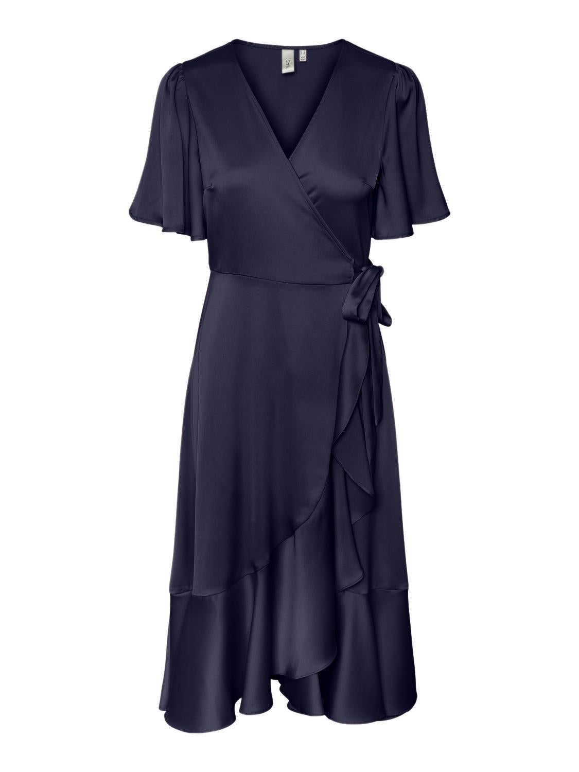 YAS "Thea" 2/4 Midi Dress blau