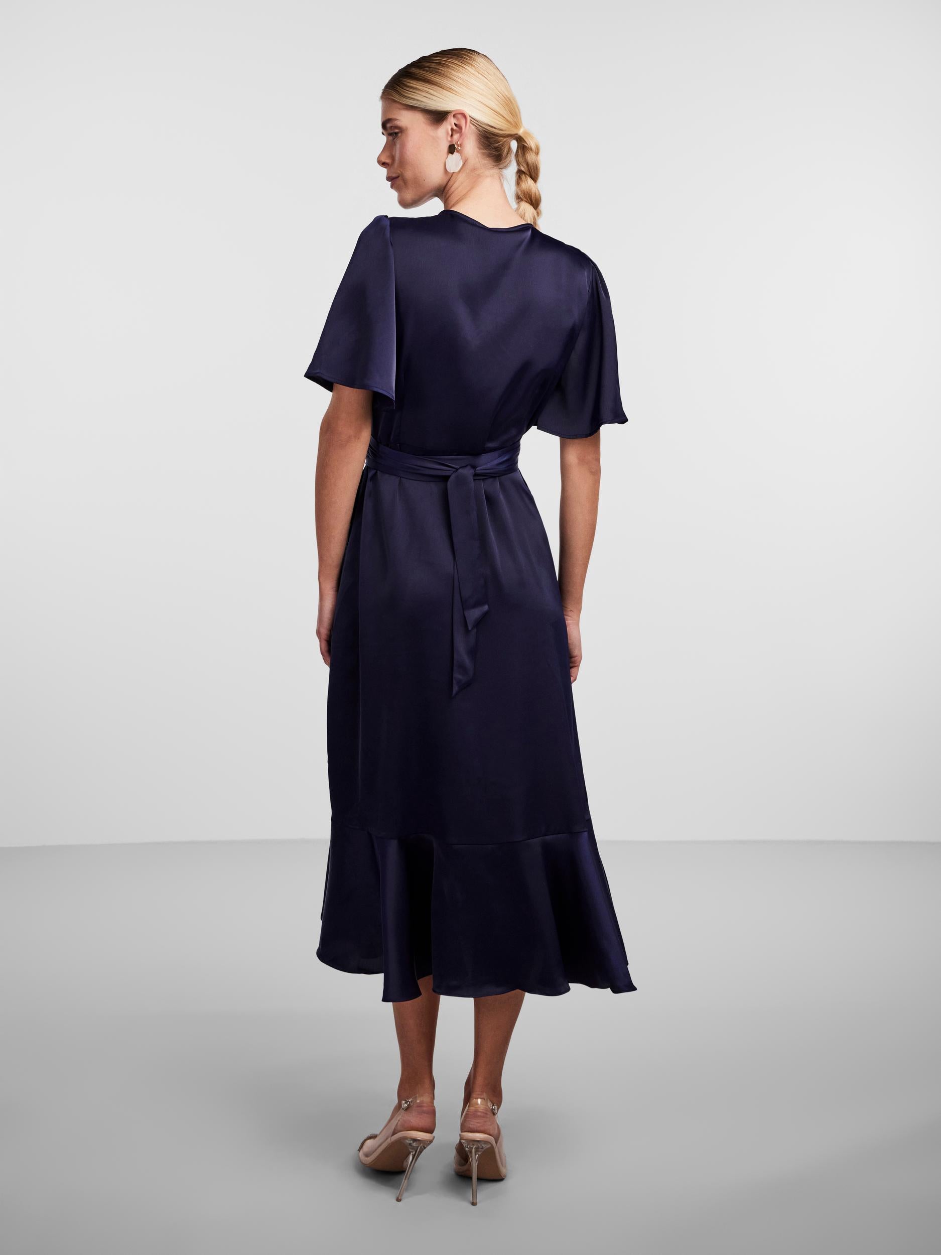 YAS "Thea" 2/4 Midi Dress blau