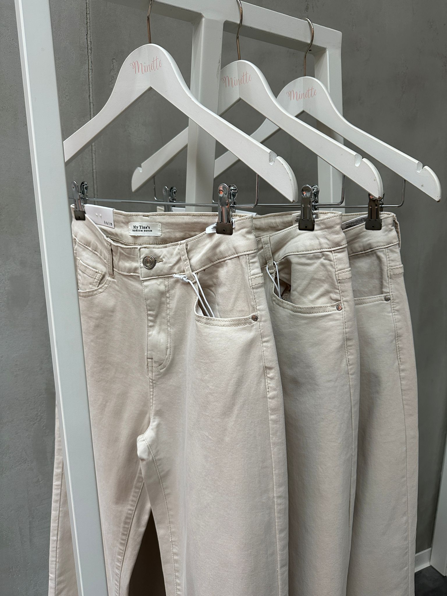 Minette Schlaghose beige
