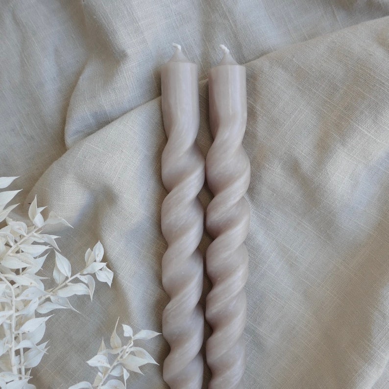 Mykiro & Co Twistkerze taupe