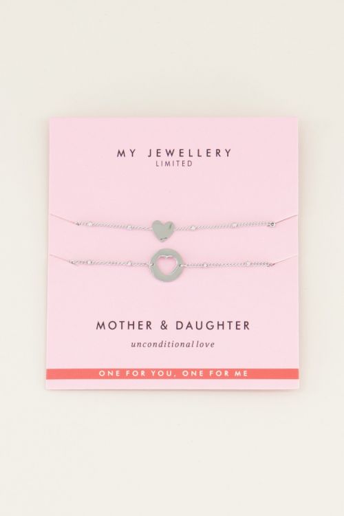 Mutter-Tochter-Armband silber