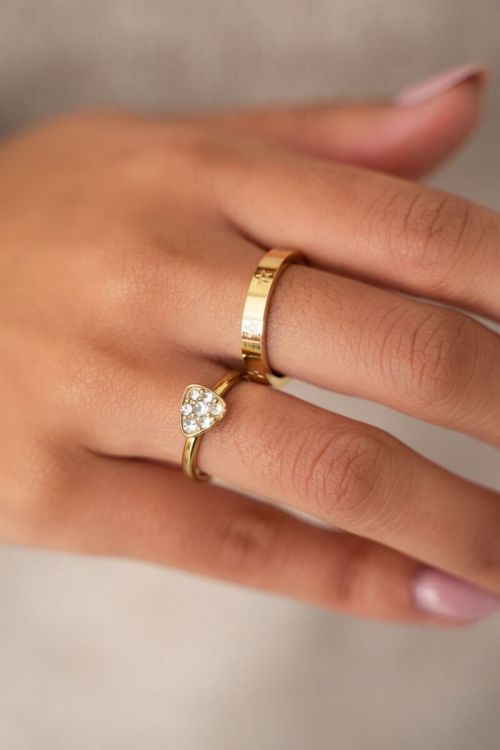 My Jewellery Ring mit eingravierten Sternen gold – minette store